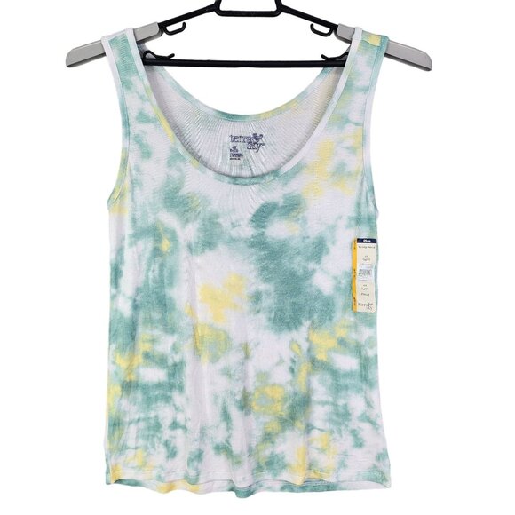 Women's Terra & Sky Tie-Dye Tank Top Sleeveless Scoop Neck Size 0X 14W - Picture 1 of 9